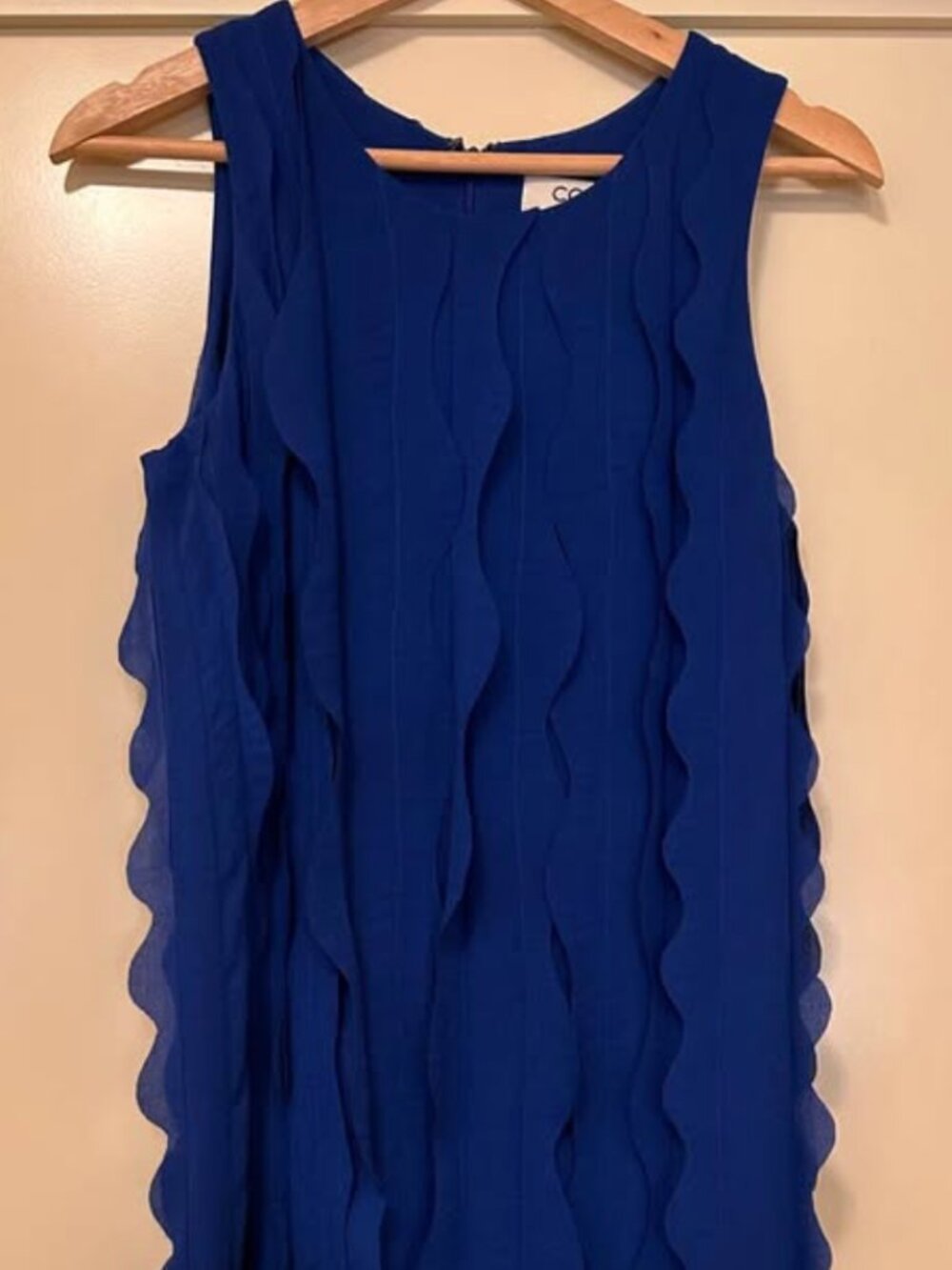 COS Royal Blue Ruffle Shift Dress